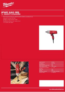 MILWAUKEE ¾″ rázový utahovák 907650 A4 PDF