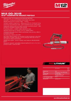 MILWAUKEE M12™ kompaktní mazací pistole 4933440430 A4 PDF