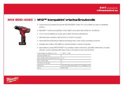 MILWAUKEE M12™ kompaktní vrtačka/šroubovák 4933441925 A4 PDF