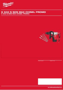 MILWAUKEE K 500 S SDS MAX CHISEL PROMO 4933471139 A4 PDF