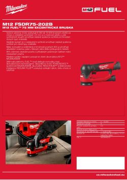 MILWAUKEE M12 FUEL™ 75 mm excentrická bruska 4933498234 A4 PDF