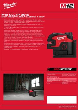 MILWAUKEE M12™ křížový liniový laser se 4 body 4933479204 A4 PDF
