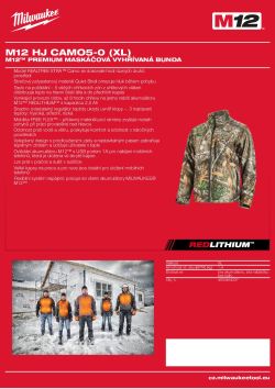 MILWAUKEE M12™ Premium maskáčová vyhřívaná bunda 4933464337 A4 PDF