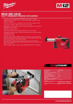 MILWAUKEE M12™ odsávání prachu ke kladive 4933443202 A4 PDF