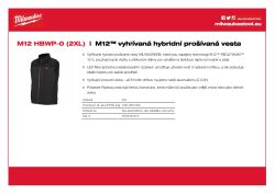 MILWAUKEE M12™ vyhřívaná hybridní prošívaná vesta 4933464374 A4 PDF