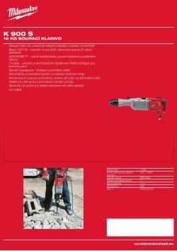 MILWAUKEE 10 kg bourací kladivo  SDS-Max 4933502480 A4 PDF