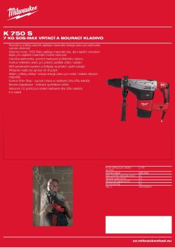 MILWAUKEE 7 kg SDS-Max vrtací a bourací kladivo 4933449370 A4 PDF