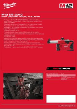 MILWAUKEE M12™ odsávání prachu ke kladivu 4933440500 A4 PDF