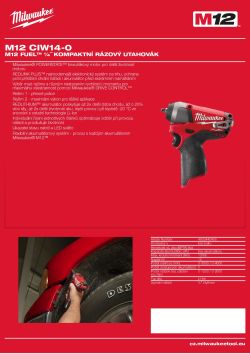 MILWAUKEE M12 FUEL™ ¼" kompaktní rázový utahovák 4933440455 A4 PDF