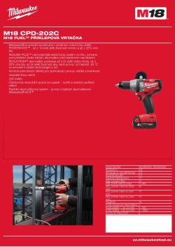 MILWAUKEE M18 FUEL™ příklepová vrtačka 4933440562 A4 PDF