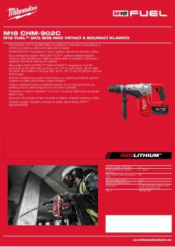 MILWAUKEE M18 FUEL™ 5kg SDS-Max vrtací a bourací kladivo 4933451361 A4 PDF