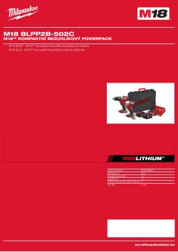 MILWAUKEE M18™ kompaktní bezuhlíkový sada nářadí 4933448451 A4 PDF