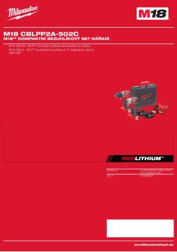 MILWAUKEE Kompaktní sada nářadí s bezuhlíkovým motorem M18™ SFX 4933471589 A4 PDF
