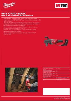 MILWAUKEE M18 FUEL™ pravoúhlá vrtačka 4933451351 A4 PDF