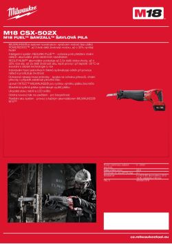 MILWAUKEE M18 FUEL™ SAWZALL® 4933451379 A4 PDF