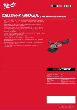 MILWAUKEE M18 FUEL™ 150 mm úhlová bruska s kolébkvým spínačem 4933471083 A4 PDF