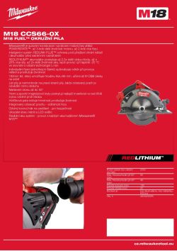 MILWAUKEE M18 FUEL™ okružní pila 4933459395 A4 PDF