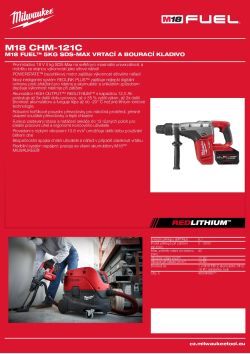 MILWAUKEE M18 FUEL™ 5kg SDS-Max vrtací a bourací kladivo 4933499271 A4 PDF