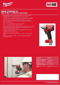 MILWAUKEE M18 FUEL™ ⅜″ rázový utahovák 4933433127 A4 PDF