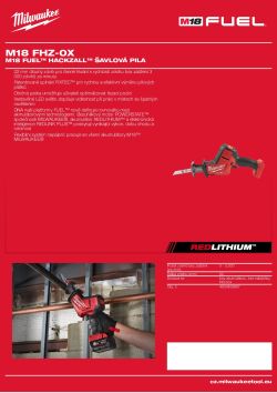 MILWAUKEE M18 FUEL™ HACKZALL™ šavlová pila 4933464785 A4 PDF