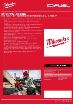 MILWAUKEE M18 FUEL™ 34° konstrukční hřebíkovačka 4933493924 A4 PDF