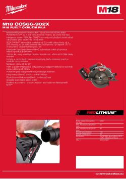 MILWAUKEE M18 FUEL™ okružní pila 4933459221 A4 PDF