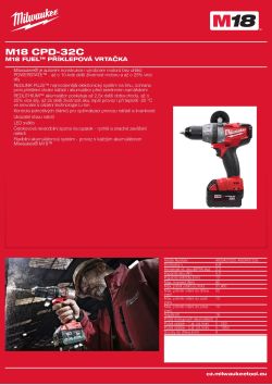 MILWAUKEE M18 FUEL™ příklepová vrtačka 4933431235 A4 PDF