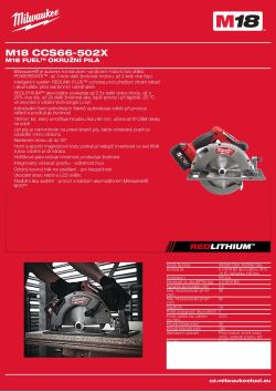 MILWAUKEE M18 FUEL™ okružní pila 4933451384 A4 PDF
