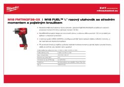 MILWAUKEE M18 FUEL™ ⅜″ razový utahovák se středním momentem a pojistným kroužkem 4933479153 A4 PDF