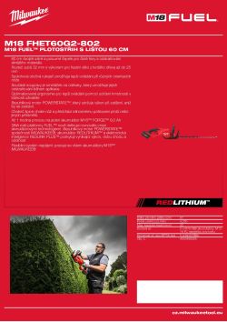 MILWAUKEE M18 FUEL™ plotostřih s lištou 60 cm 4933498386 A4 PDF