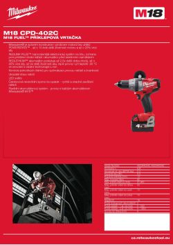 MILWAUKEE M18 FUEL™ příklepová vrtačka 4933440540 A4 PDF