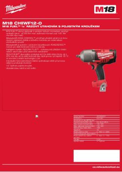 MILWAUKEE M18 FUEL™ 1/2˝ rázový utahovák s s pojistným kroužkem a vysokým momentem 4933446237 A4 PDF