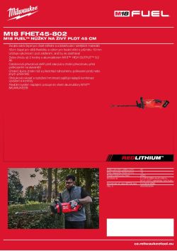 MILWAUKEE M18 FUEL™ nůžky na živý plot 45 cm 4933493295 A4 PDF