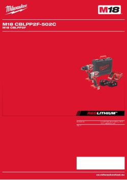 MILWAUKEE M18™ kompaktní bezuhlíková sada nářadí 4933480785 A4 PDF