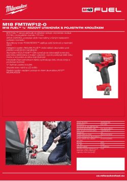 MILWAUKEE M18 FUEL™ ½″ rázový utahovák s pojistným kroužkem 4933459184 A4 PDF