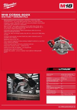 MILWAUKEE M18 FUEL™ okružní pila 4933451385 A4 PDF