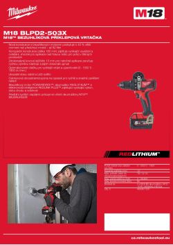 MILWAUKEE M18™ bezuhlíková příklepová vrtačka 4933471331 A4 PDF