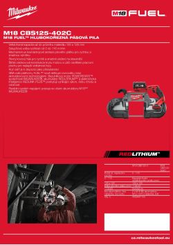 MILWAUKEE M18 FUEL™ hlubokořezná pásová pila 4933447160 A4 PDF