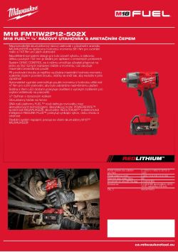 MILWAUKEE M18 FUEL™ ½″ Rázový utahovák s aretačním čepem 4933478454 A4 PDF