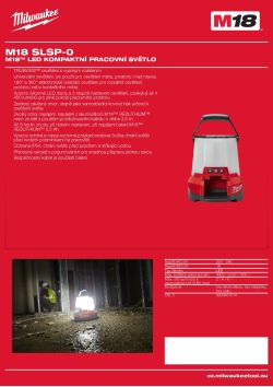 MILWAUKEE M18™ LED kompaktní pracovní světlo 4933451515 A4 PDF