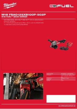 MILWAUKEE M18 FUEL™ sada nářadí 4933499038 A4 PDF