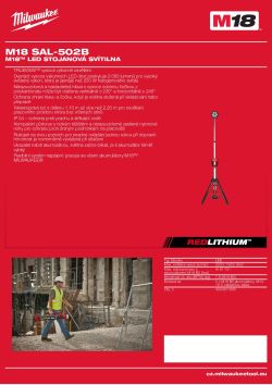 MILWAUKEE M18™ LED stojanová svítilna 4933451895 A4 PDF