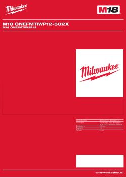 MILWAUKEE M18 ONEFMTIW2P12 4933480752 A4 PDF