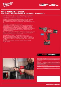 MILWAUKEE M18 FUEL™ nýtovací kleště Lockbolt s ONE-KEY™ 4933478639 A4 PDF