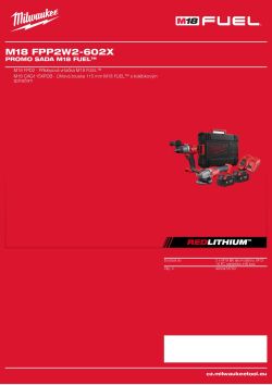 MILWAUKEE Promo sada M18 FUEL™ 4933478793 A4 PDF