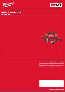 MILWAUKEE M18 PPA3 4933498580 A4 PDF