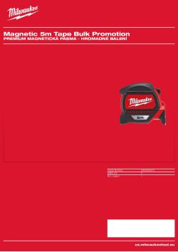 MILWAUKEE 5m metrický - hromadné balení 4932459373 A4 PDF