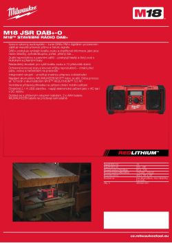 MILWAUKEE M18™ Stavební rádio DAB+ 4933451251 A4 PDF