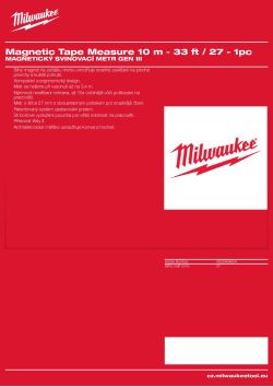 MILWAUKEE Magnetic Tape Measures GEN III 4932464604 A4 PDF