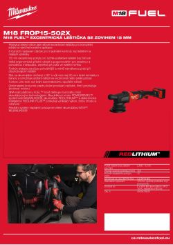 MILWAUKEE M18 FUEL™ excentrická leštička se zdvihem 15 mm 4933479823 A4 PDF